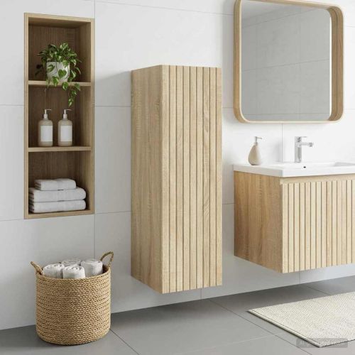 Стенно Баня Кабинет Дъб сонома 33 x 34,5 x 100 см