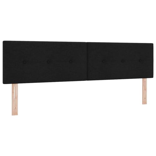 Легло с пружинирана основа с матрак Черно 180 x 200 cm текстил