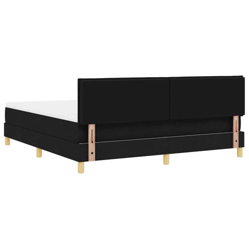 Легло с пружинирана основа с таблото Черно 180 x 200 cm текстил