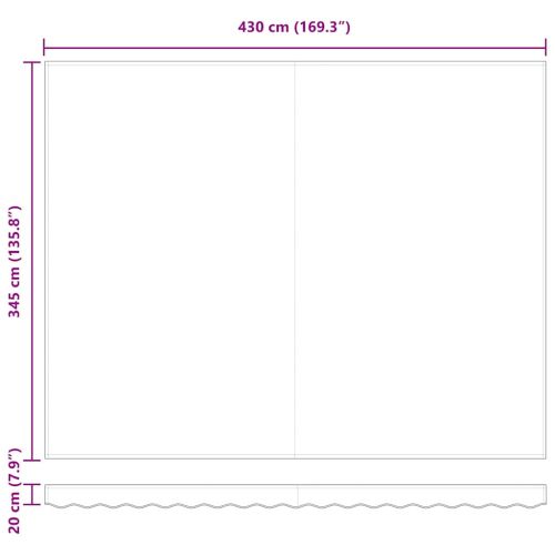 Прибираща се тента Многоцветен 450 x 350 x 165 см