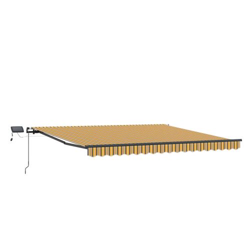 Прибираща се тента Многоцветен 450 × 350 cm Тъкан и алуминий