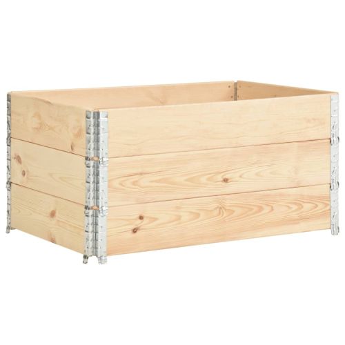 Повдигнати лехи 3 бр 80x120 см борово дърво масив