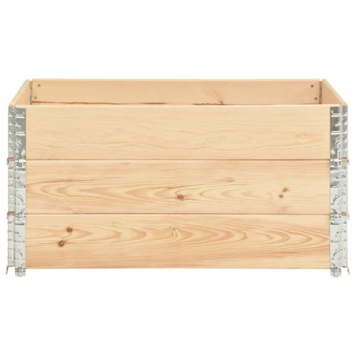 Повдигнати лехи 3 бр 80x120 см борово дърво масив