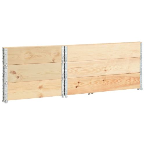 Повдигнати лехи 3 бр 80x120 см борово дърво масив