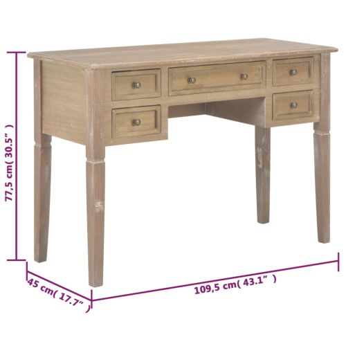 280072 Writing Desk Brown 109,5x45x77,5 cm Wood