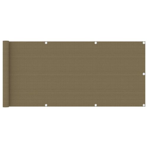 Балконски параван, таупе, 75x400 см, HDPE