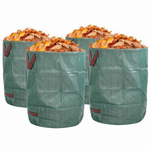 Чували за градински отпадъци 4 pcs Зелен 66 x 66 x 83,5 см