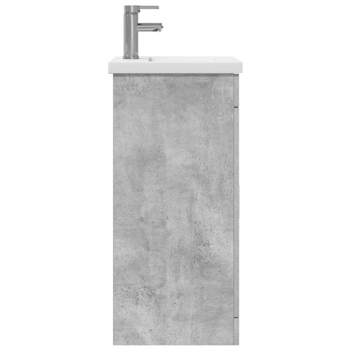 Баня с мивка Бетонно сиво 42 x 40 x 84,5 см Инженерна дървесина
