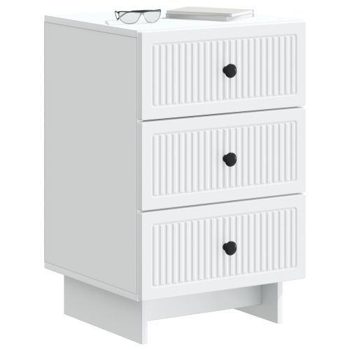 Нощен шкаф Бяло 43 x 41 x 66,5 см Инженерна дървесина