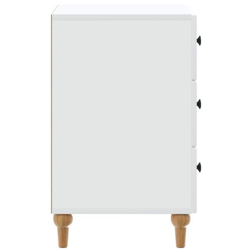 Нощен шкаф с чекмедже Бяло 43x 41 x 66,5 см Инженерна дървесина