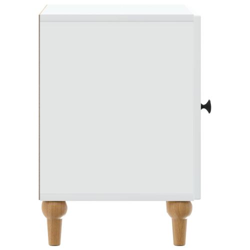 Нощен шкаф Бяло 43 x 34,5 x 50 см Инженерна дървесина