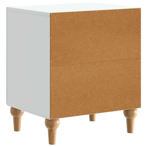 Нощен шкаф Бяло 43 x 34,5 x 50 см Инженерна дървесина