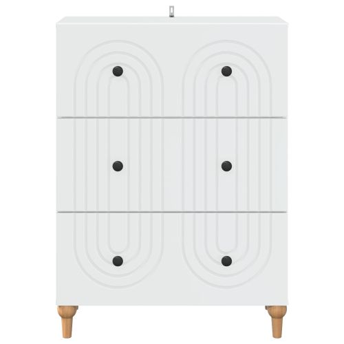 Чекмеджетен шкаф Бяло 66 x 34,5 x 90 см Инженерна дървесина