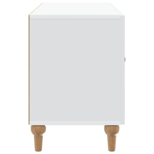ТВ шкаф Бяло 99 x 34,5 x 50 см Инженерна дървесина
