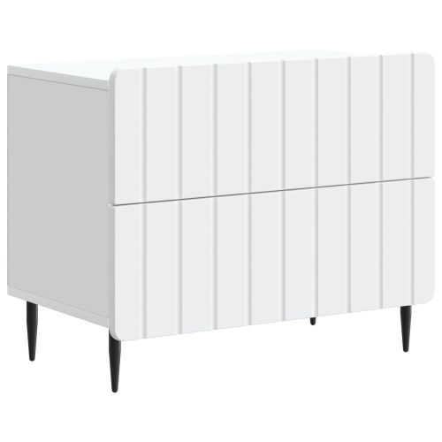 Нощен шкаф Бяло 62 x 34,5 x 49,5 см Инженерна дървесина