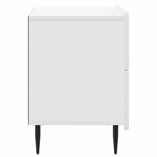 Нощен шкаф Бяло 62 x 34,5 x 49,5 см Инженерна дървесина
