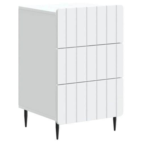 Нощен шкаф с чекмедже Бяло 43x 41 x 68 см Инженерна дървесина