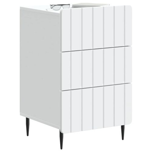 Нощен шкаф с чекмедже Бяло 43x 41 x 68 см Инженерна дървесина