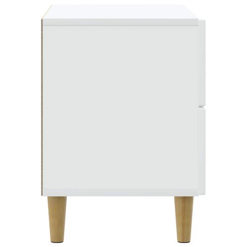 Нощен шкаф Бяло 62 x 34,5 x 48 см Инженерна дървесина