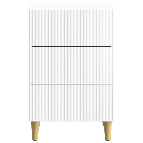 Нощен шкаф Бяло 43 x 41 x 66,5 см Инженерна дървесина