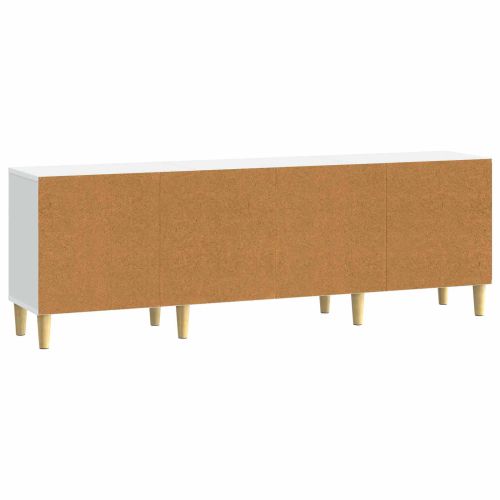 ТВ шкаф Бяло 150 x 31 x 50 см Инженерна дървесина