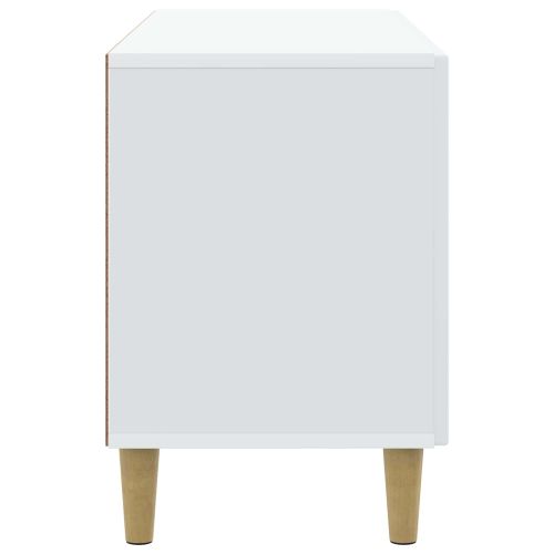 ТВ шкаф Бяло 99 x 34,5 x 50 см Инженерна дървесина