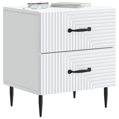 Нощен шкаф Бяло 43 x 34,5 x 47,5 см Инженерна дървесина