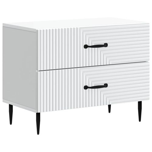 Нощен шкаф Бяло 62 x 34,5 x 47,5 см Инженерна дървесина