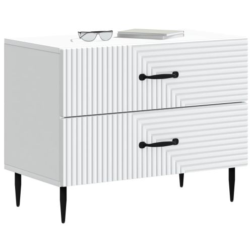 Нощен шкаф Бяло 62 x 34,5 x 47,5 см Инженерна дървесина