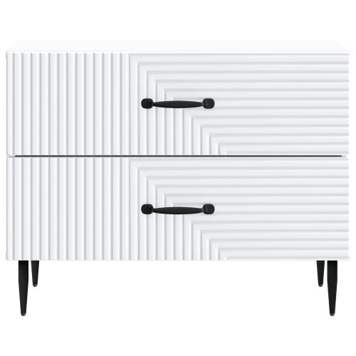 Нощен шкаф Бяло 62 x 34,5 x 47,5 см Инженерна дървесина