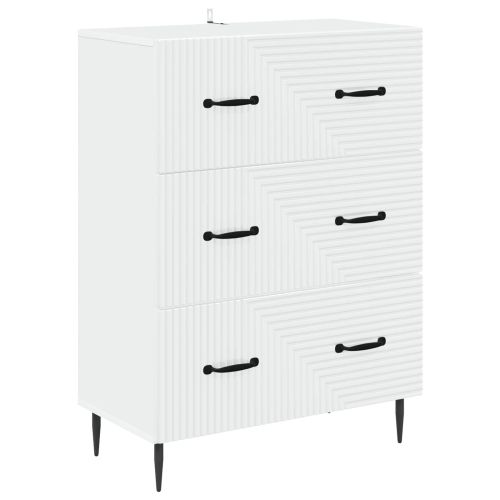 Чекмеджетен шкаф Бяло 66 x 34,5 x 89,5 см Инженерна дървесина