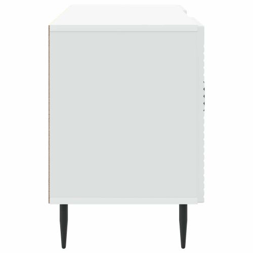 ТВ шкаф Бяло 102 x 34,5 x 50 см Инженерна дървесина