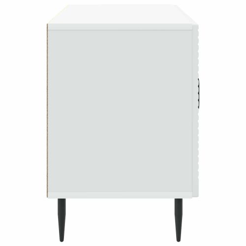 ТВ шкаф Бяло 99 x 34,5 x 50 см Инженерна дървесина