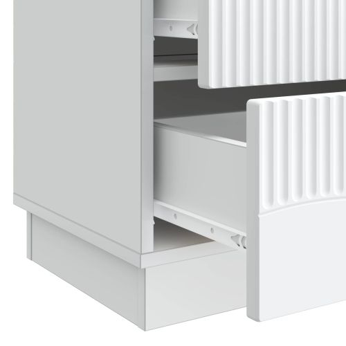 Нощен шкаф Бяло 62 x 34,5 x 44,5 см Инженерна дървесина