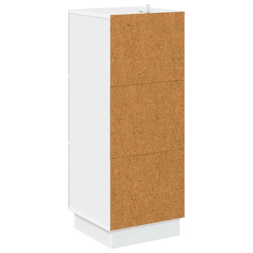 Чекмеджетен шкаф Бяло 33 x 34,5 x 87 см Инженерна дървесина