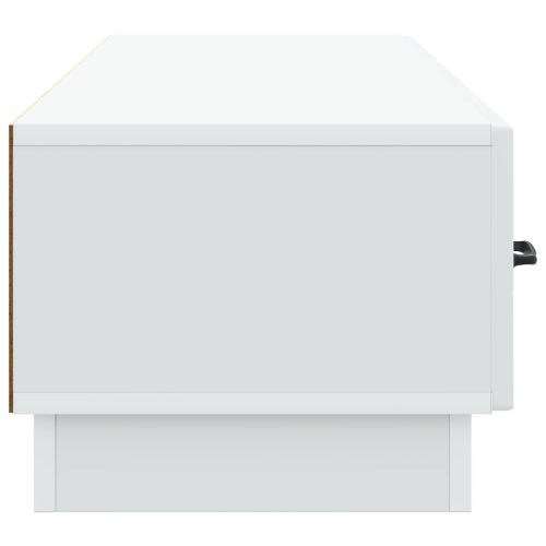 ТВ шкаф с чекмедже Бяло 147 x 34,5 x 27 см Инженерна дървесина