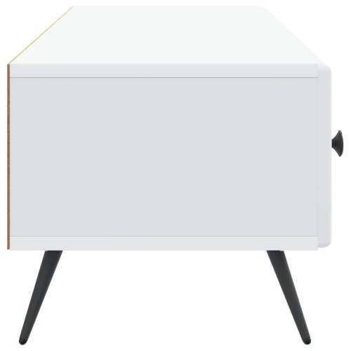 ТВ шкаф с чекмедже Бяло 147 x 34,5 x 30 см Инженерна дървесина