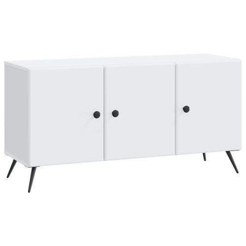 ТВ шкаф Бяло 99 x 34,5 x 50 см Инженерна дървесина