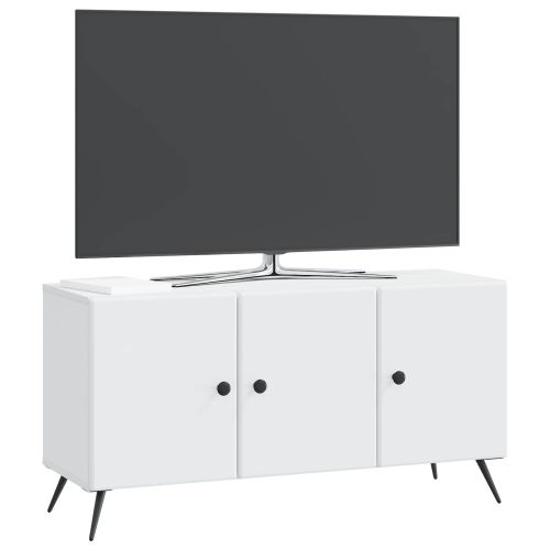 ТВ шкаф Бяло 99 x 34,5 x 50 см Инженерна дървесина