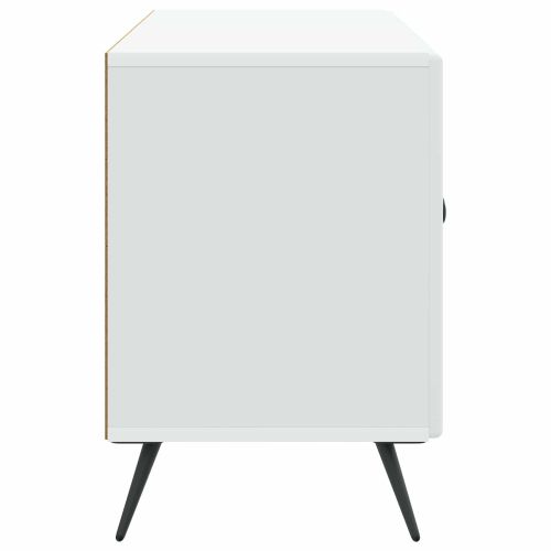 ТВ шкаф Бяло 99 x 34,5 x 50 см Инженерна дървесина