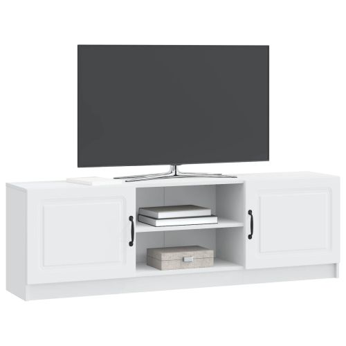 ТВ шкаф Бяло 150 x 31 x 47 см Инженерна дървесина