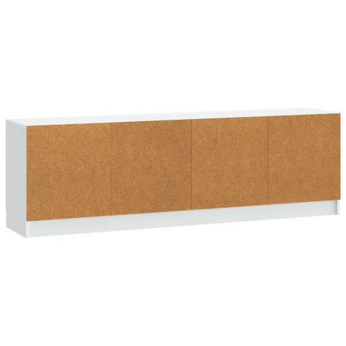 ТВ шкаф Бяло 150 x 31 x 47 см Инженерна дървесина