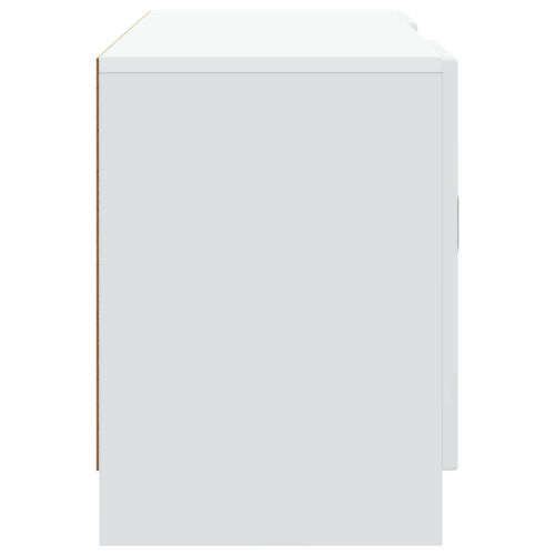 ТВ шкаф Бяло 102 x 34,5 x 47 см Инженерна дървесина