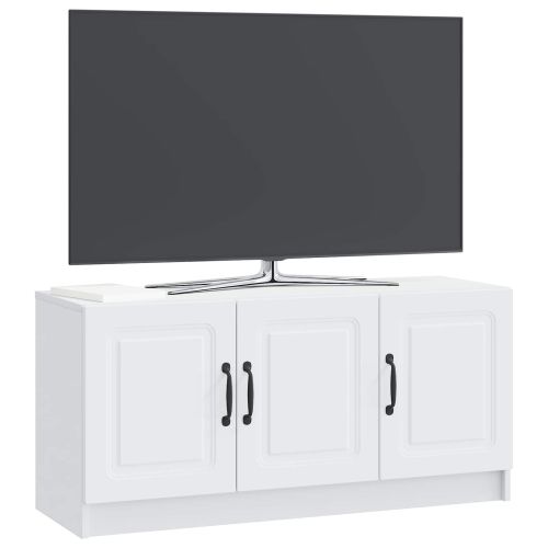 ТВ шкаф Бяло 99 x 34,5 x 47 см Инженерна дървесина