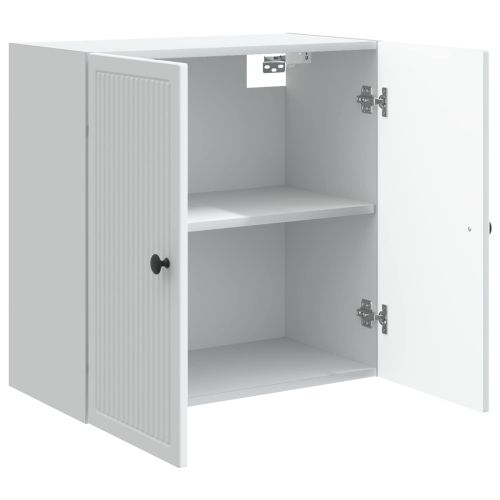 Стенно шкафче Бяло 59 x 31 x 60 см Инженерна дървесина