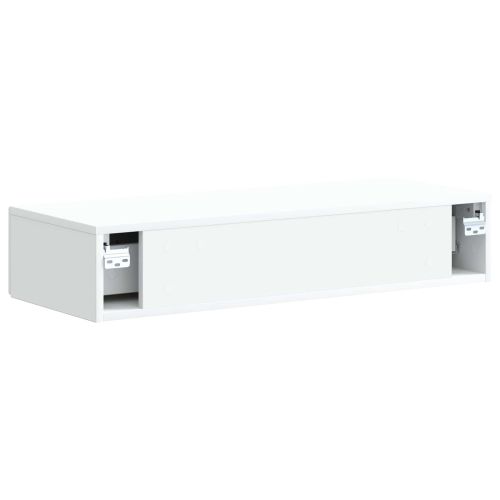 Стенен страничен масичка Бяло 87,5 x 34,5 x 17 см