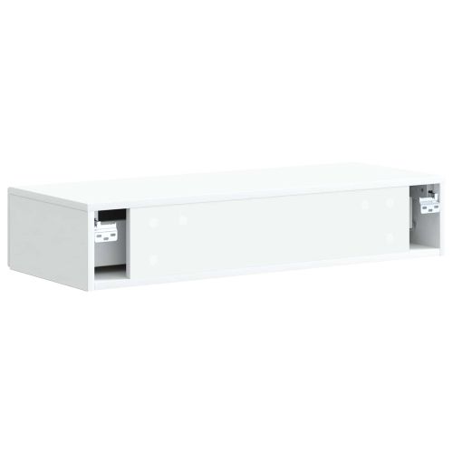 Стенен страничен масичка Бяло 87,5 x 34,5 x 17 см