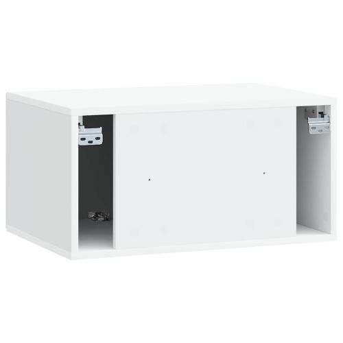Стенно монтиран ТВ шкаф Бяло 59,5 x 41 x 30 см