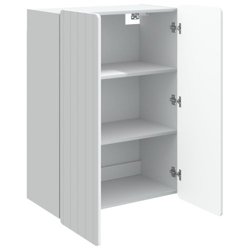 Стенно шкафче Бяло 66 x 34,5 x 92 см Инженерна дървесина
