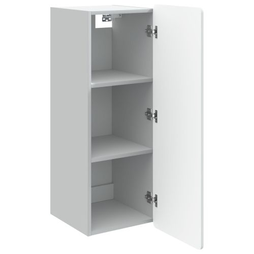Стенно шкафче Бяло 33 x 34,5 x 94 см Инженерна дървесина